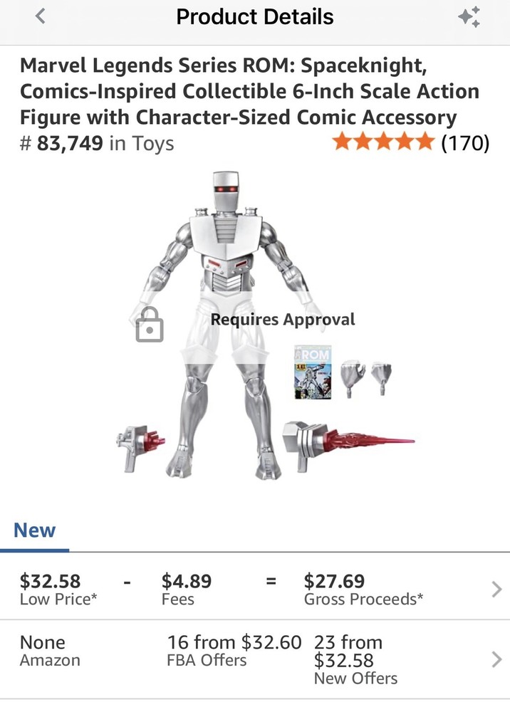Hasbro Marvel Legends Rom: Spaceknight 6-Inch Action Figure