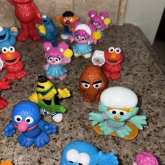 Sesame Street Big Bird Count Bert Ernie Elmo Jim Henson Muppets Figures Lot 4038
