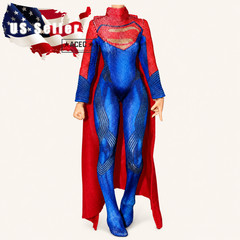 1/12 Supergirl Suit Bodysuit with Cape For 6″ PHICEN T01 T02 T03 Female Figure
