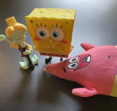 Nickelodeon SpongeBob SquarePants Squidward & Patrick Lot of 3 Figures