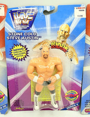Lot of 3 NEW/SEALED Official WWF Bend-ems STONE COLD, CRUSH, SHAMROCK Vtg