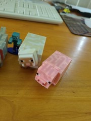 Minecraft Figure Animal Mob Lot Steve Iron Golem Wolf Pig Sheep Zombie Cow