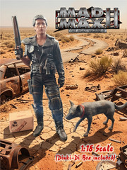 Mad Max 2 (with Dog) Painted Figures SET 1/18 Scale Diorama (Handmade Accessory)