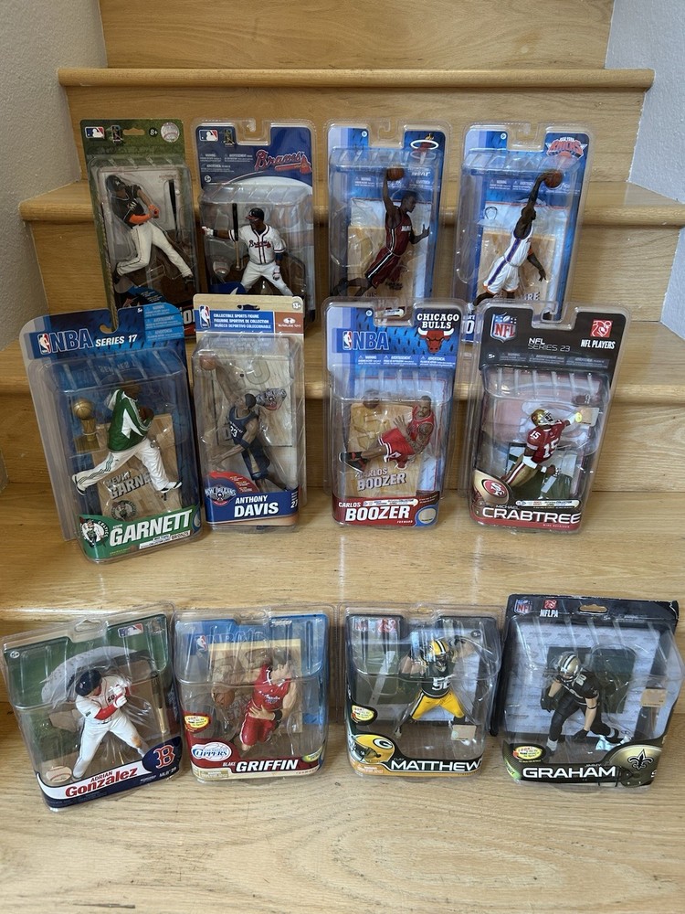 MLB NFL NBA Athlete Action Figure Figures Bundle NIB Lot of 12