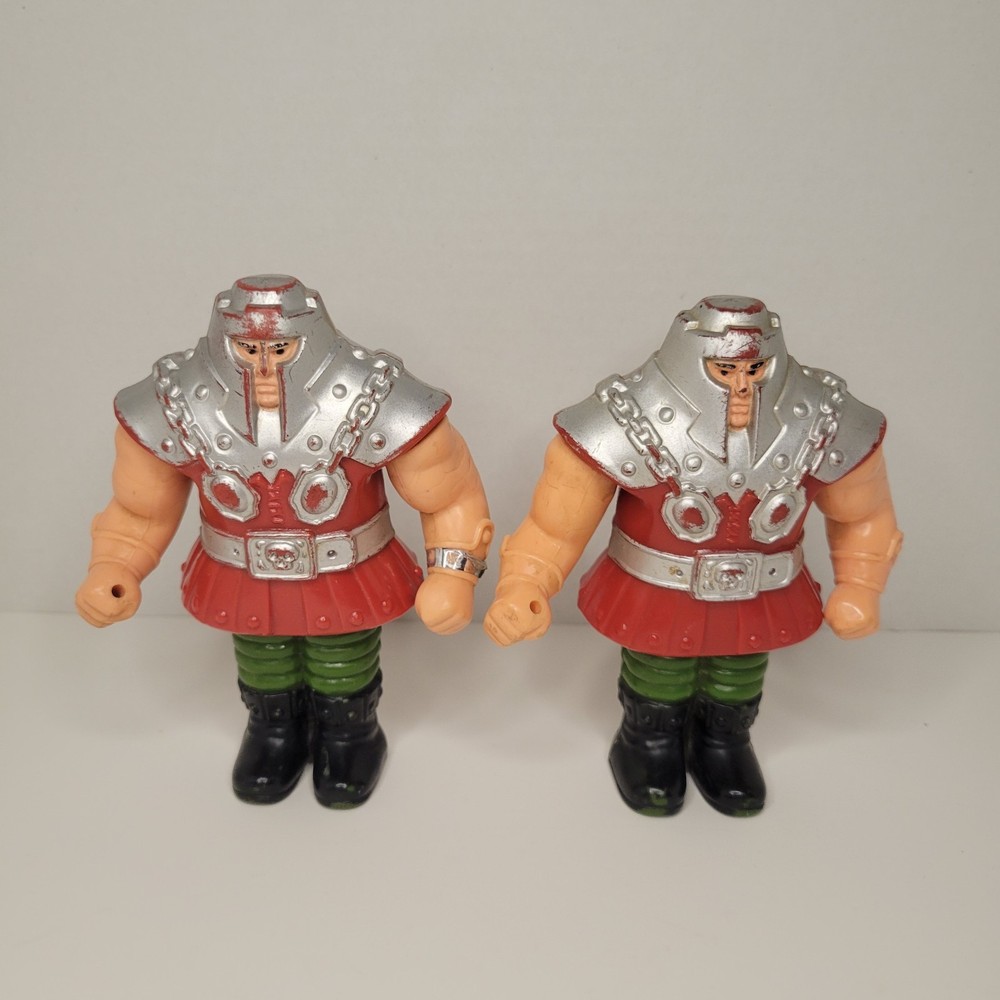 2x He Man Masters of the Universe Action Figure Ram Man 1982 Mattel Springs Work