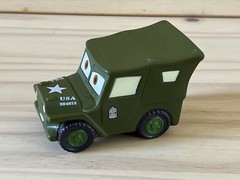 DISNEY PIXAR CARS Sarge Military Jeep Truck Vinyl Bath Toy Figure Disney Store