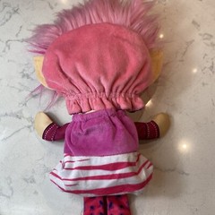 FlipZee Trolls Pretty Pink Plush doll- Flip Zee Girls – 2 dolls in 1 – 15″