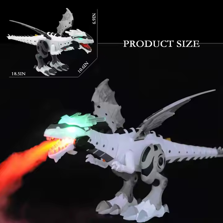 Interactive Spray Dinosaur Toy – Bionic Walking, Light & Sound Effects for Kids