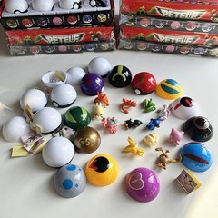 12PCS Pocket Monster Mini Figures Set with Poke Balls Anime Collectible Toys