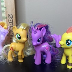 Hasbro My Little Pony 7 Mini Figure Set Mixed Lot Members-The Mane Six-Sparkle