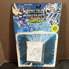 SHREDDER METAL MUTANTS ACTION FIGURE TMNT NINJA TURTLES PLAYMATES CARD NEAR COMP