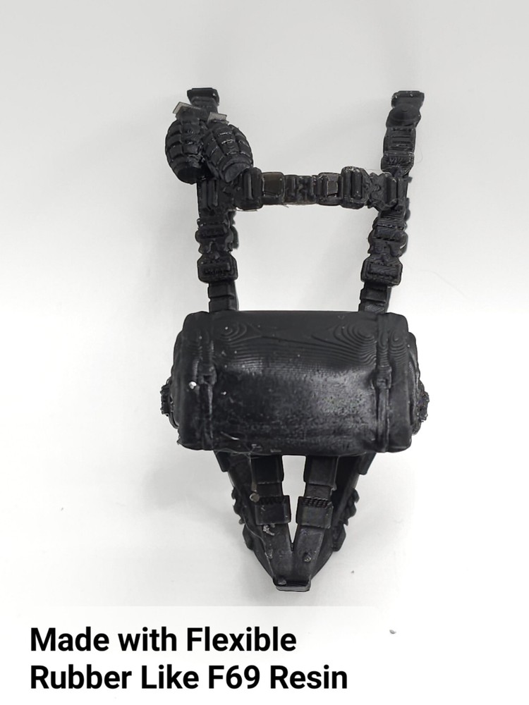 3d Printed AIRBORNE PARACHUTE HARNESS 1:12 6″ GI Joe Classified/Marvel Legend