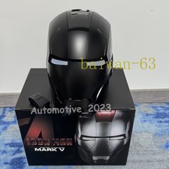 US STOCK Iron Man 1:1 Matte Black MK5 Helmet Deformable Voice Control Wearable