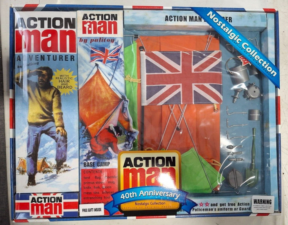 Palitoy 40th Nostalgic Action Man Adventurer Figure/Base Camp Accessories AM023