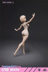 US 86TOYS 1/12 T86-ST06A Pale Skin Super Large Bust 6″ Female Figure Head Body