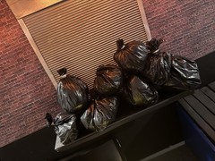1:12 Scale Blue WM Dumpster LOT (includes GARBAGE + ACCESSORIES) Prop Diorama
