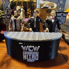 WWE Mattel WCW/NWO Monday Nitro Announce Table With Changeable Logos Accessory