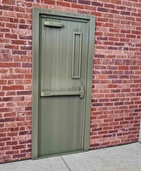 Man Door Model Prop 1/10 Scale Shop Garage Display Diorama Dollhouse Accessory