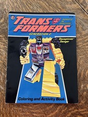 Transformers Generation 2 Decepticon Danger Coloring Activity Book 1993 Vintage