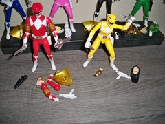 SUPER 7 ULTIMATES POWER RANGERS LOT OF ALL 6 BLUE BLACK PINK YELLOW GREEN RED TH