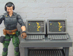 Custom 1:12 Scale Control Room Mission 4pc Radar Monitor TYPE2 Diorama Prop Set