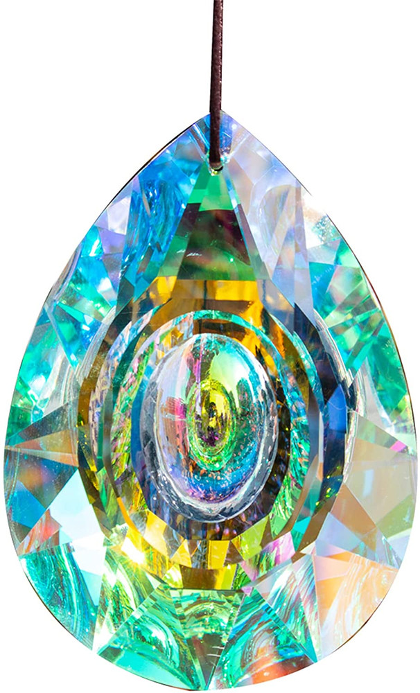 89Mm/3.5In Hanging Chandelier Crystals Prisms for Window Suncatchers Chandelier