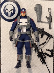 Marvel Legends CUSTOM Mezco One 12 Style Punisher as Captain America 6″ *Deluxe*