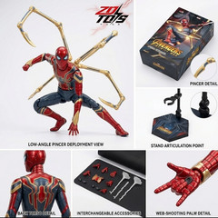 Iron Spider Man No Way Home Action Figure Gold Black Red 6in Collectible Toy