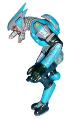 Halo 2 Teal Blue Cyan Elite Mini 2.75″ Action Figure Joyride Studios Slayer