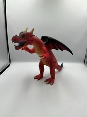 Fantasy Dragon 18” Long Red Orange 2018 Polyester Material Toys R Us Rare SEE