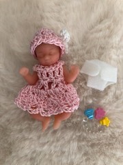 Mini Brands My Mini Baby Series 1 – Baby in Pink Crochet Dress with Bonnet
