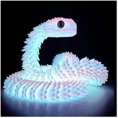 24in 3D Printed Snake Toy – Flexible Animal Fidget