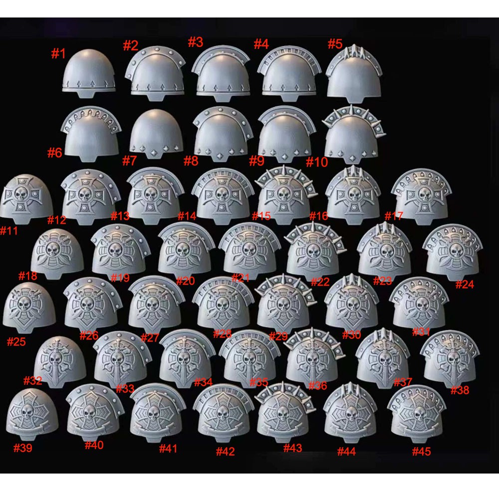Single Unpainted Upgrade Kit Shoulder Pauldron For DIY Action Figure Accessory