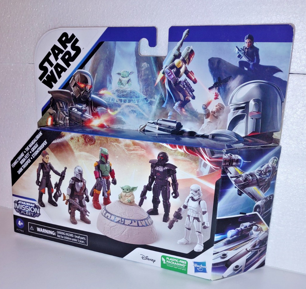 Star Wars Mission Fleet MANDALORIAN 6 Figure Set Grogu, Boba Fett F7761 Sealed