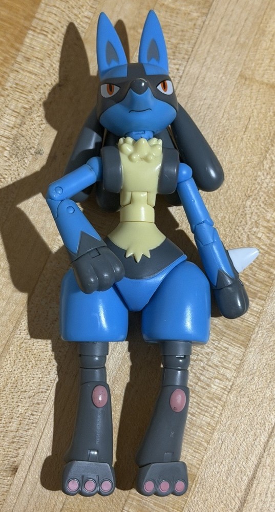 Pokemon Lucario Large Articulated Action Figure 6.5” Jazwares Posable