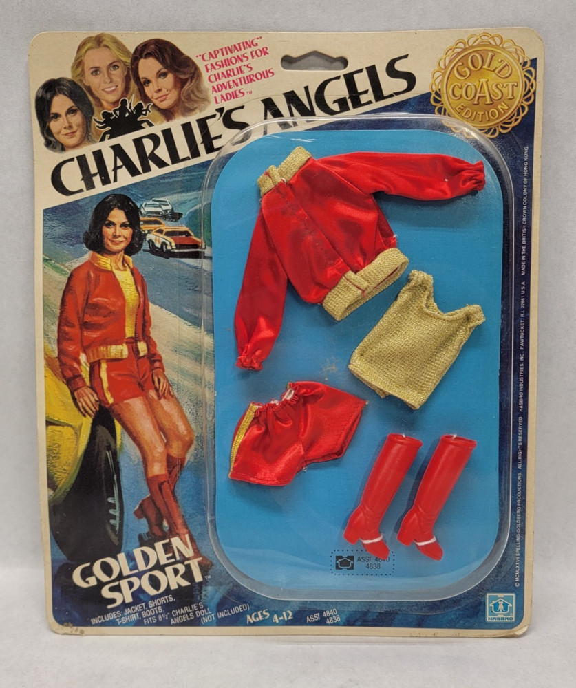 1977 Hasbro CHARLIE’S ANGELS Fashion Outfit GOLDEN SPORT- New / Sealed