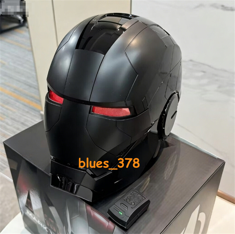 US SHIP! Iron Man MK5 Black 1:1 Cosplay Helmet Wearable Voice-control Open&Close