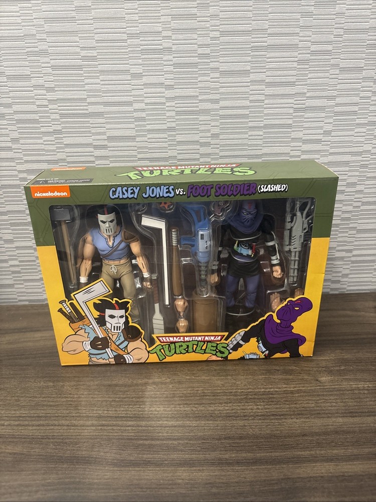 NECA TMNT Teenage Mutant Ninja Turtles Casey Jones & Foot Soldier Figures 2 Pack