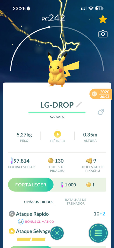 PIKACHU POKEMON Clone – Year 2020 – Guaranteed Lucky | GO