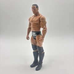 Mattel WWE The Rock Basic Action Figure Black Trunks Bull Logo 2011