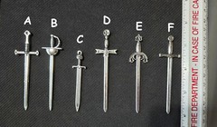 Fake Action Figure Miniature Sword – Choose Style – Fast US Shipping
