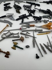 Vtg Action Figure Weapons Mixed Lot Accessories Star Wars GI Joe Guns Lightsaber