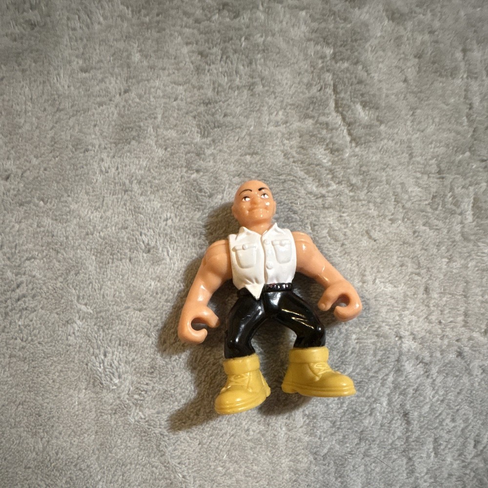 Small Plastic Action Figure Bald Man Elephant Trainer