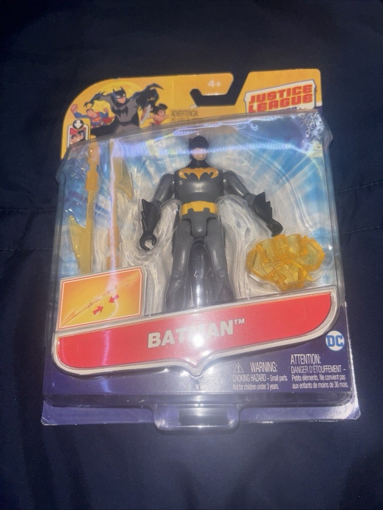 DC Justice League Batman Action Figure Comic Book Heroes Black Yellow Gray Toy