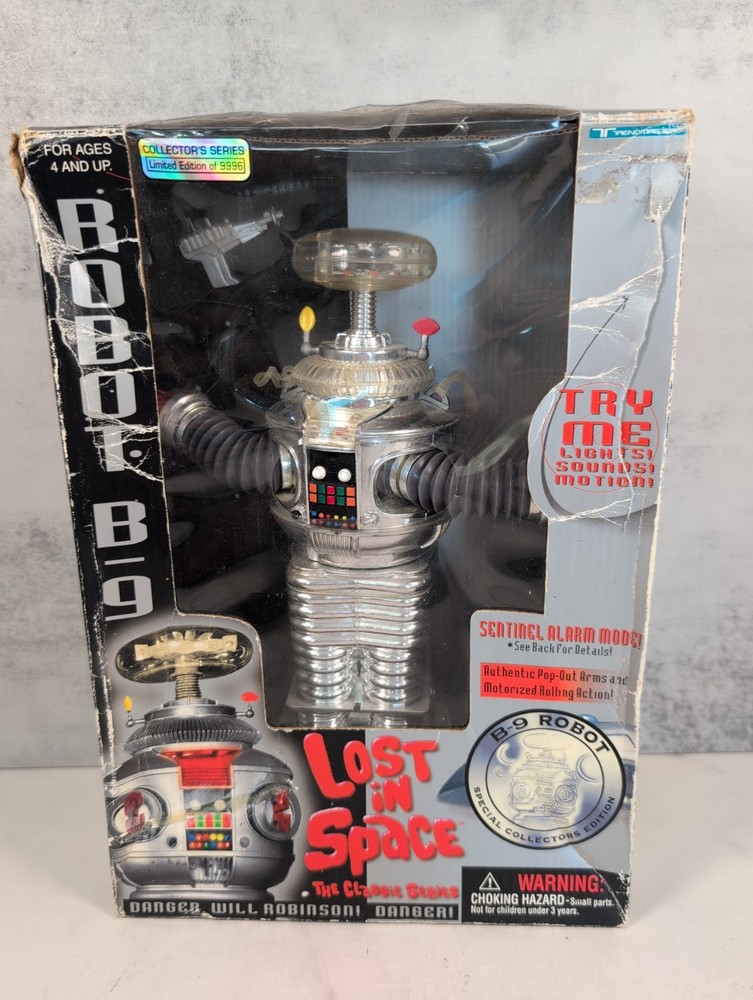 1997 Lost in Space B-9 Robot Limited Edition Chrome Figure Trendmasters NEW