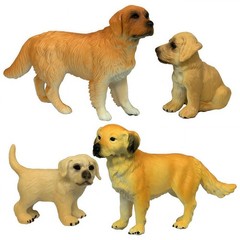 Dog Toys for Kids, Golden Retriever Family Playset, Detail and Realistic Pupp…