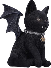 Nemesis Now Vampuss Black Bat Cat Figurine 16cm, Resin, Black, Black Bat Cat Fig