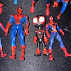 Lot Of 17 Spiderman Action Figures Marvel Toy Biz Mixed Years Talking & Book