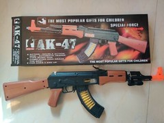 AK 47 Toy Gun Assault Rifle Battery Flashing Lights Sound Vibration Gift Play