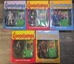 Complete Set of 5 Trick or Treat Goosebumps Action Figures + Bonehead Halloween